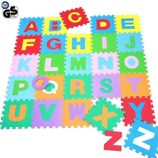 Tappeto Puzzle per Bambini Set 60 Pezzi Gioco Tappetino Lettere Alfabeto  Gomma - Bakaji - Per l'attività motoria - Giocattoli | IBS