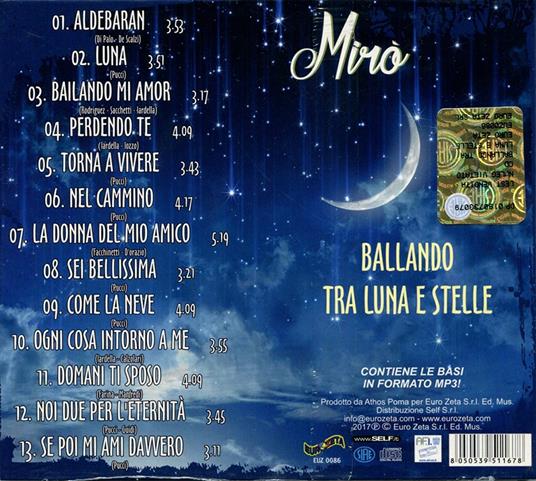 Ballando tra luna e stelle - CD Audio di Mirò - 2