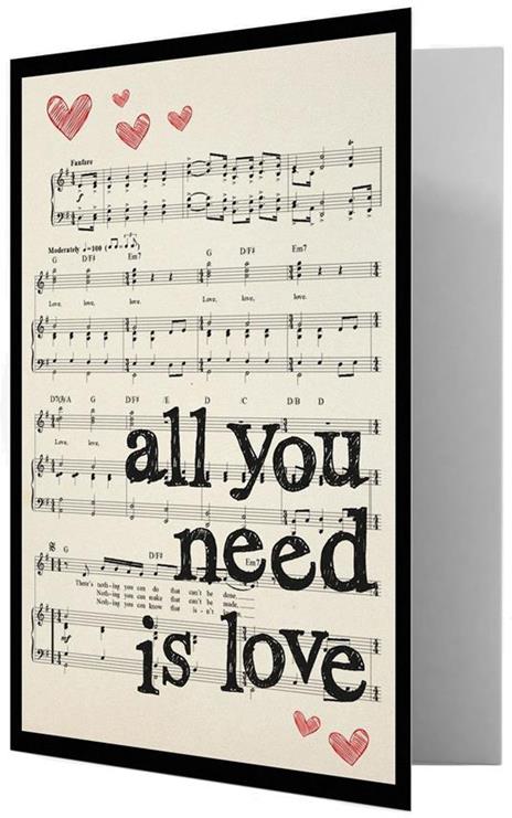 Biglietto auguri All You Need Is Love Legami Unusual Greeting Cards - 11,5x17