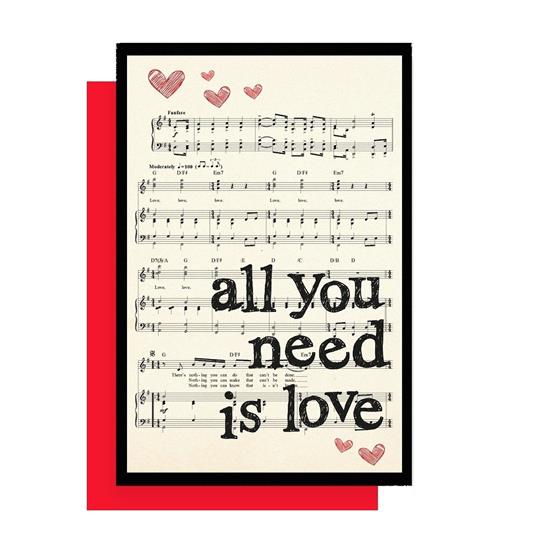 Biglietto auguri All You Need Is Love Legami Unusual Greeting Cards -  11,5x17 - Legami - Cartoleria e scuola