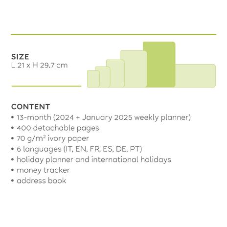 Agenda 2023-2024 Legami, 12 mesi, giornaliera, maxi, colors - MALACHITE GREEN - 7