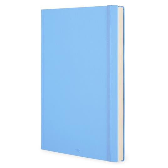 Agenda giornaliera 12 mesi - 2024 - 21x29,7 cm - blu