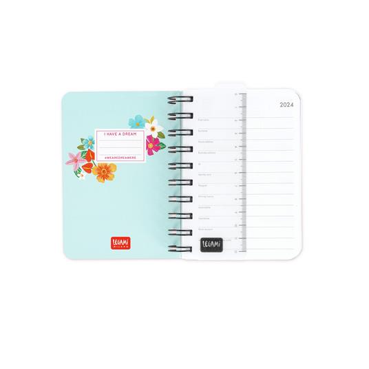 AGENDA 12 MESI GIORNALIERA LEGAMI SMALL DAILY SPIRAL BOUND DAISY 2024 -  ArcoUfficio