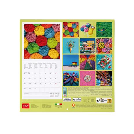 Calendario da Parete 2024 - 30 x 29 Cm LIVE HAPPY 