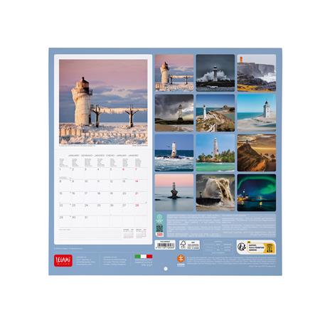 Calendario 2024, da parete, 30 x 29 cm LIGHTHOUSES OF THE WORLD - 3