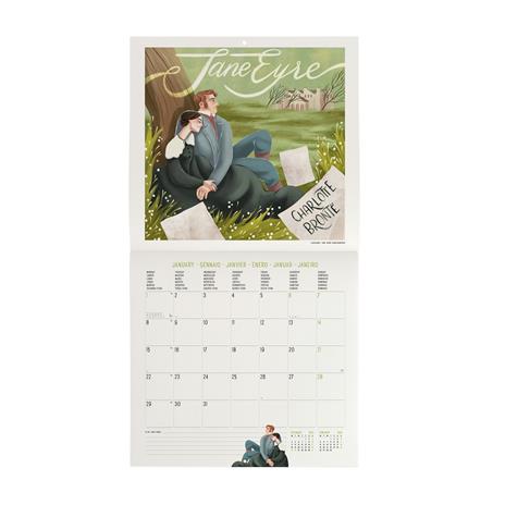 Calendario 2024, da parete, carta non patinata - 30 x 29 cm BOOK LOVER'S