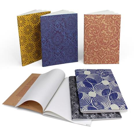 Arbos Kit 5 Quaderni Zucchi, 12x17 cm, 64 Pagine Bianche, Carta Riciclata 80gr