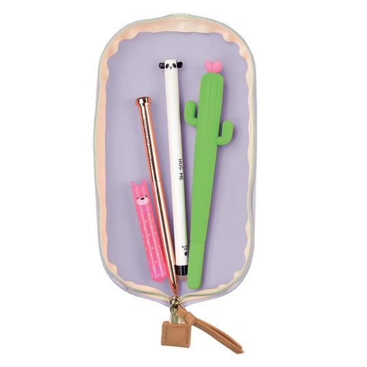 Astuccio in silicone morbido Legami, Cute! - Soft silicone Pencil Case -  Violet - Legami - Cartoleria e scuola