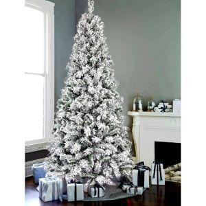 Albero Di Natale Innevato Super Folto Pino Slim Saint Moritz 210 Cm - 4