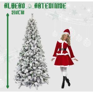 Albero Di Natale Innevato Super Folto Pino Slim Saint Moritz 210 Cm - 5