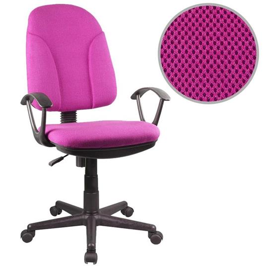 Sedia Girevole Rosa con 5 Ruote Ufficio Cameretta Scrivania Schienale  Ergonomico