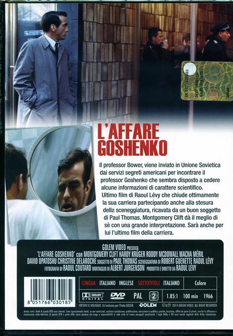 L' affare Goshenko di Raoul J. Levy - DVD - 2