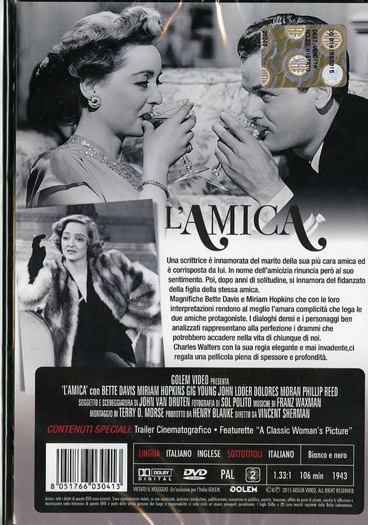 L' amica (DVD) di Vincent Sherman - DVD - 2