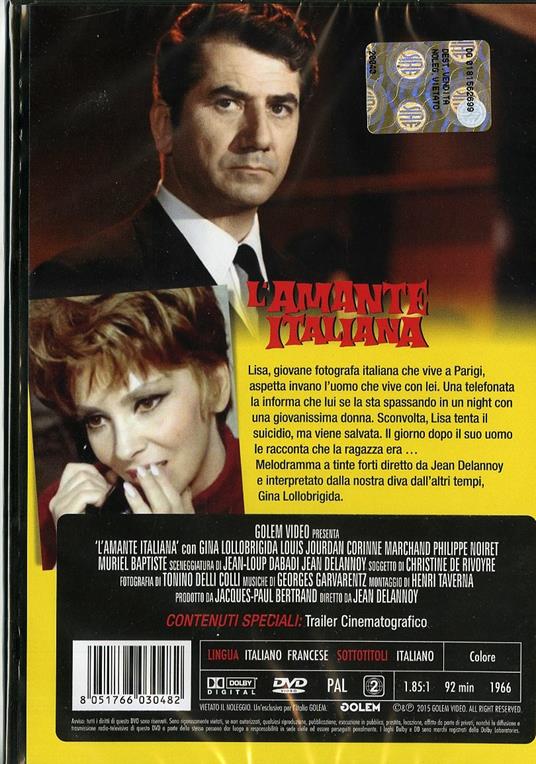 L' amante italiana di Jean Delannoy - DVD - 2