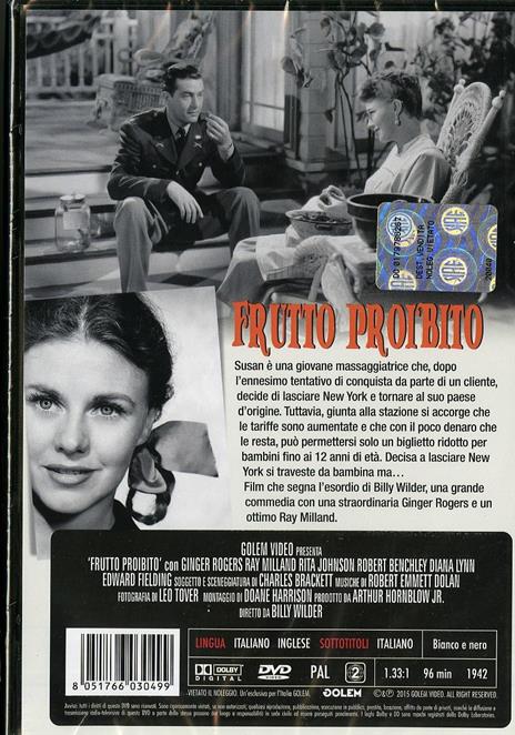 Frutto proibito di Billy Wilder - DVD - 2