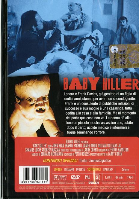 Baby Killer - DVD - Film di Larry Cohen Fantastico | IBS