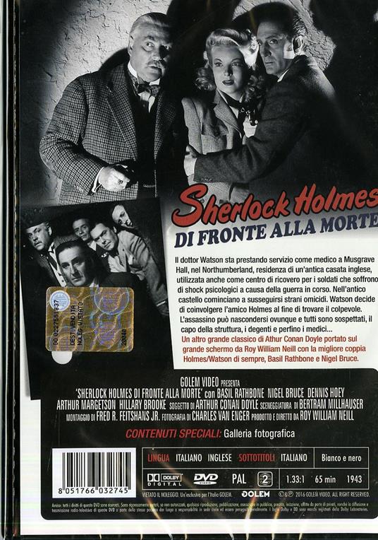 Sherlock Holmes di fronte alla morte di Roy William Neill - DVD - 2