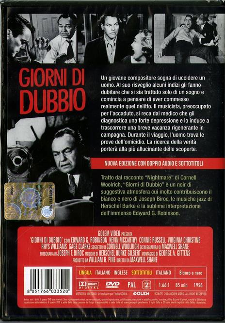 Giorni di dubbio<span>.</span> Ed. rimasterizzata di Maxwell Shane - DVD - 2