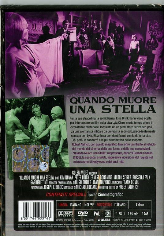 Quando muore una stella di Robert Aldrich - DVD - 2