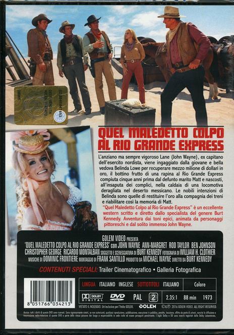 Quel maledetto colpo al Rio Grande Express di Burt Kennedy - DVD - 2