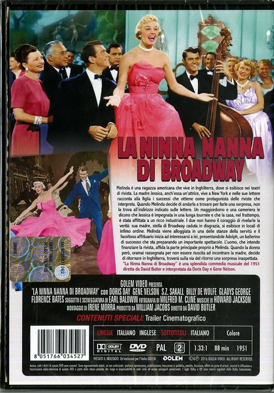 La ninna nanna di Broadway di David Butler - DVD - 2