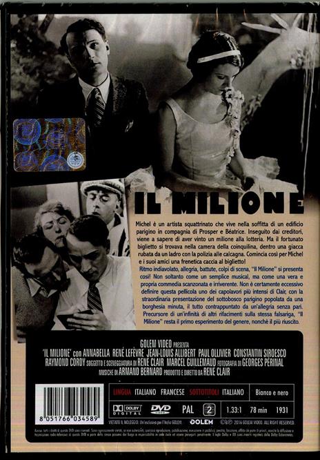 Il milione - DVD - Film di René Clair Commedia | IBS