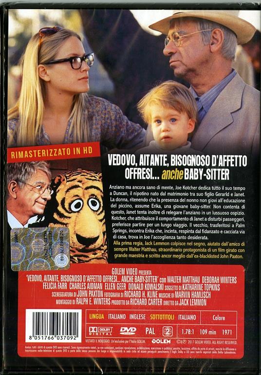Vedovo, aitante, bisognoso d'ffetto, offresi… anche babysitter (DVD) di Jack Lemmon - DVD - 2