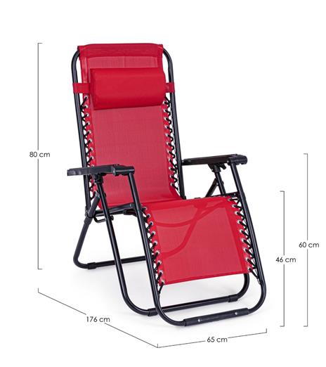 Sdraio Relax Rossa Morgan Bizzotto Sedia Comfort - Bizzotto - Idee regalo |  IBS