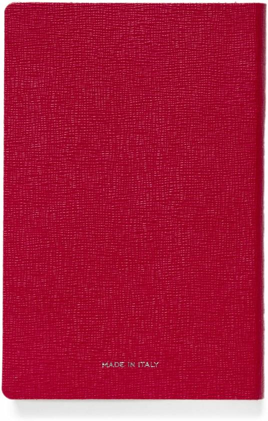 Taccuino Pineider, Notes Milano, 96F, 80G, Fucsia Bordo Argento - 9 x 14 cm - 3