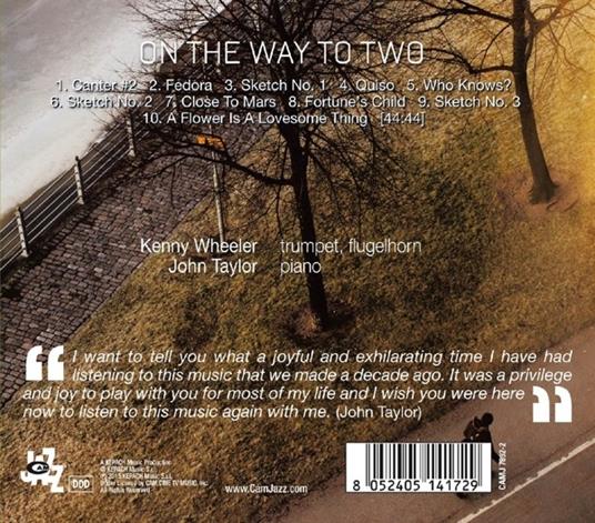 On the Way to Two - CD Audio di Kenny Wheeler,John Taylor - 2