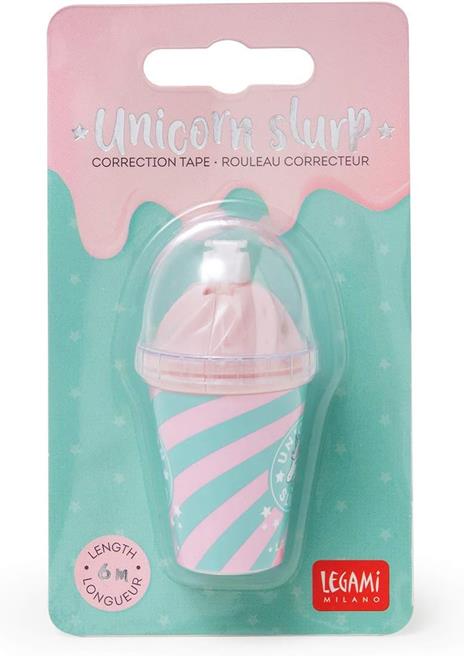 Legami - Correttore a Nastro, Altamente Coprente, in Plastica, diametro 3 cm altezza 6,5 cm, Unicorn Slurp - 7