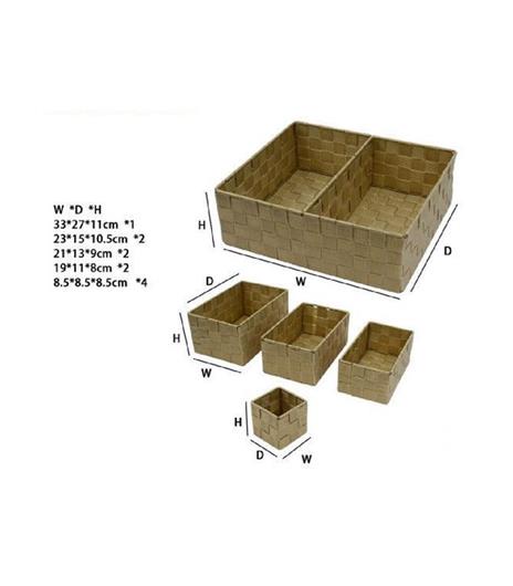 SCATOLE IN TESSUTO COMPONIBILI ORGANIZER BAGNO ARMADI CASSETTI