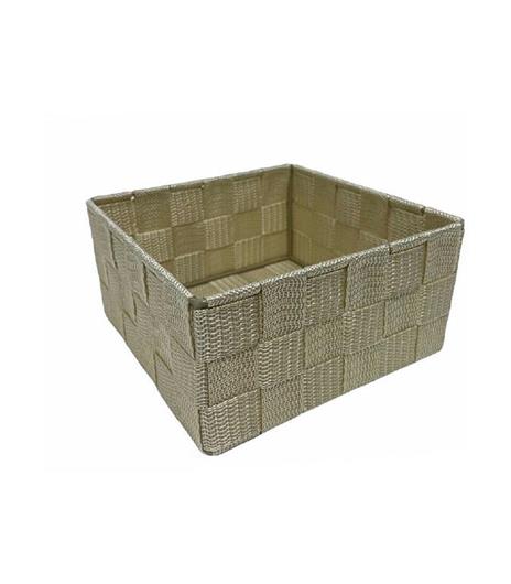 Trade Shop - 6 Pz Scatola In Tessuto Contenitori Organizer Bagno Armadio  Cassetti Beige 79152