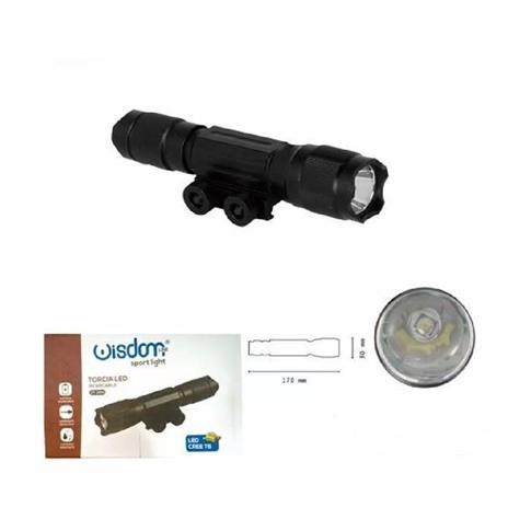 TORCIA LED RICARICABILE CREE T6 REGOLABILE MILITARE CON MIRINO PER FUCILE  DT2006 - TrAdE Shop Traesio - Idee regalo