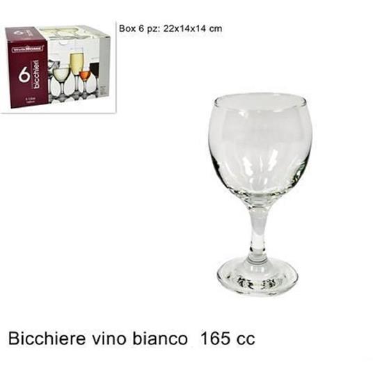 Set 6 Pezzi Servizio Calici Calice Bicchieri In Vetro 165 Cc Vino Bianco  Acqua - TrAdE Shop Traesio - Casa e Cucina | IBS