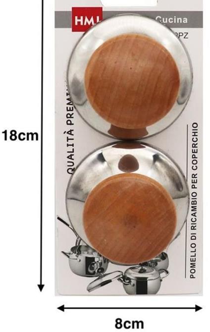 2 Pezzi Pomello Per Coperchi Ricambi Universali Pentole Padelle Manico  Marrone - TrAdE Shop Traesio - Idee regalo | IBS