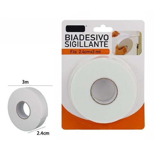 Rotolo Nastro Biadesivo Sigillante Bianco 2,4 Cm X 3 Metri Sigilla Ripara  69827 - TrAdE Shop Traesio - Cartoleria e scuola | IBS