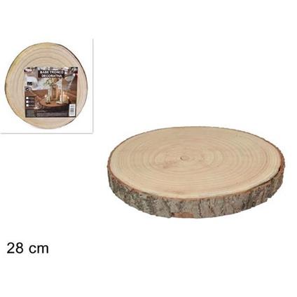 Base Tronco Legno Naturale Decorativa Disco Per Ornamento Diametro 28 Cm  Rotondo - TrAdE Shop Traesio - Casa e Cucina | IBS
