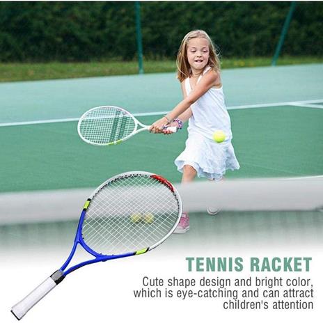 Racchetta Da Tennis Junior Corda Resistente Allenamento Bambini Borsa Trasporto - 2
