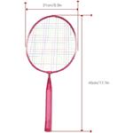 Set Racchetta Badminton Palla Leghe Nylon Per Bambini Giocattoli All'Aperto Rosa