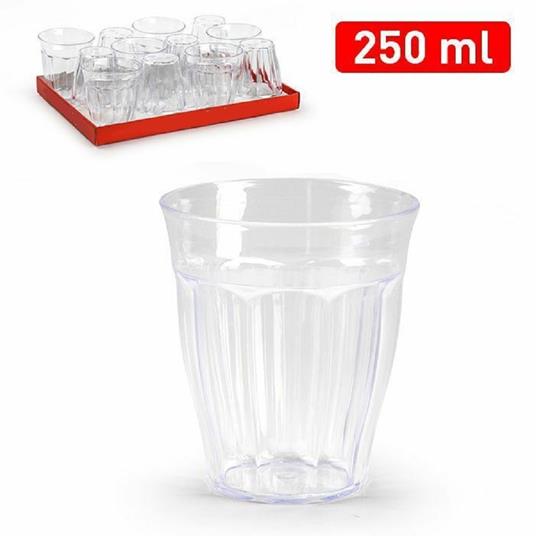 Set 6 Pezzi Bicchieri Bicchiere Da Acqua In Plastica Trasparente 250 Ml  1138506 - TrAdE Shop Traesio - Idee regalo | IBS