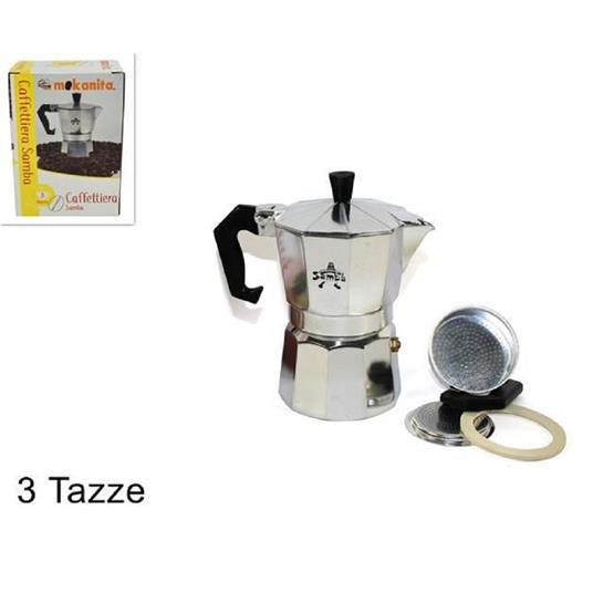 Caffettiera Moka Macchinetta Caffe' Espresso Classica Misura 3 Tazze Con  Ricambi - TrAdE Shop Traesio - Idee regalo | IBS