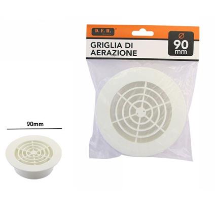 Griglia Di Ventilazione Rotonda Diametro 90 Mm Aspirazione Aria Aerazione  71397 - TrAdE Shop Traesio - Idee regalo | IBS