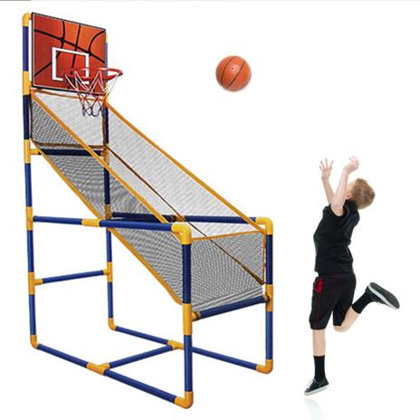 Canestro Basket Arcade Palla Canestro Sala Giochi Pallone Gonfiatore 140X89X46Cm - 4