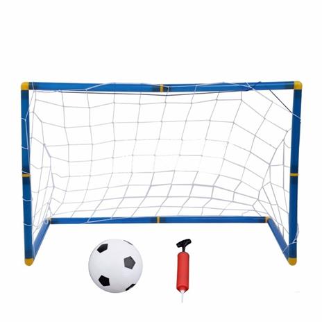 Set 2 Porte Con Reti Da Calcio 79X50X43 Cm Per Bambini Uso Esterno Con Accessori - 2