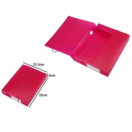 Portadocumenti Cartellina Cartella Molla Fuxia Custodia Folder 33X25.5X6Cm  72211