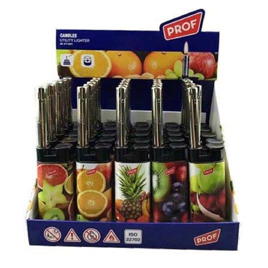 Set 25 Pz Accendigas Accendi Gas A Fiamma Canna Corta Mini Prof Fruits 40411641 - 2