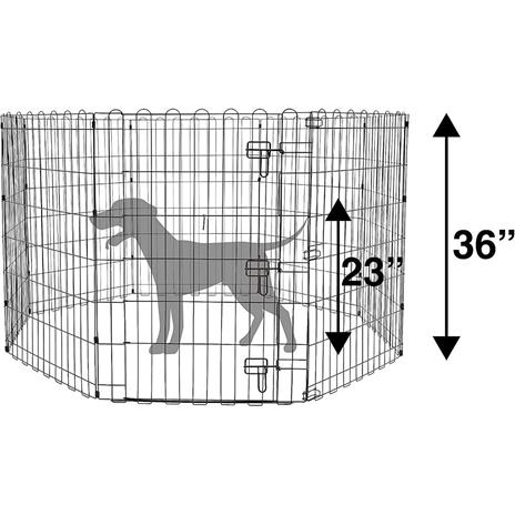 Recinzione In Metallo Per Cani Pieghevole Per Esercizio 152,4 X 152,4 X  60,9 Cm - TrAdE Shop Traesio - Idee regalo