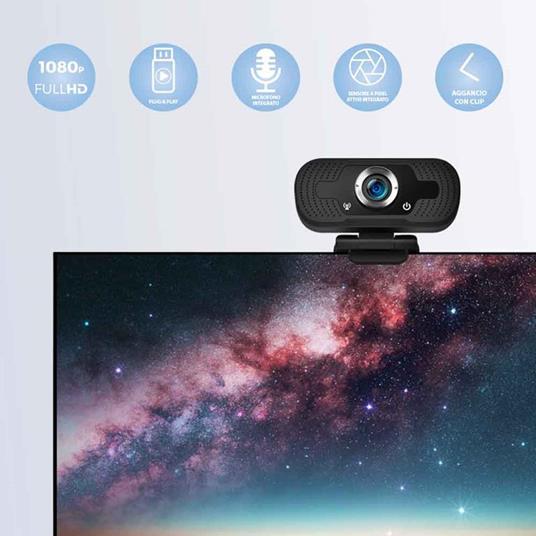 Webcam pc con microfono full hd smart working skype video camera per pc - -  Informatica | IBS