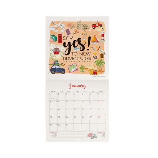 Calendario 2024, da parete, carta non patinata 18 x 18 cm LIVE HAPPY -  Legami - Cartoleria e scuola